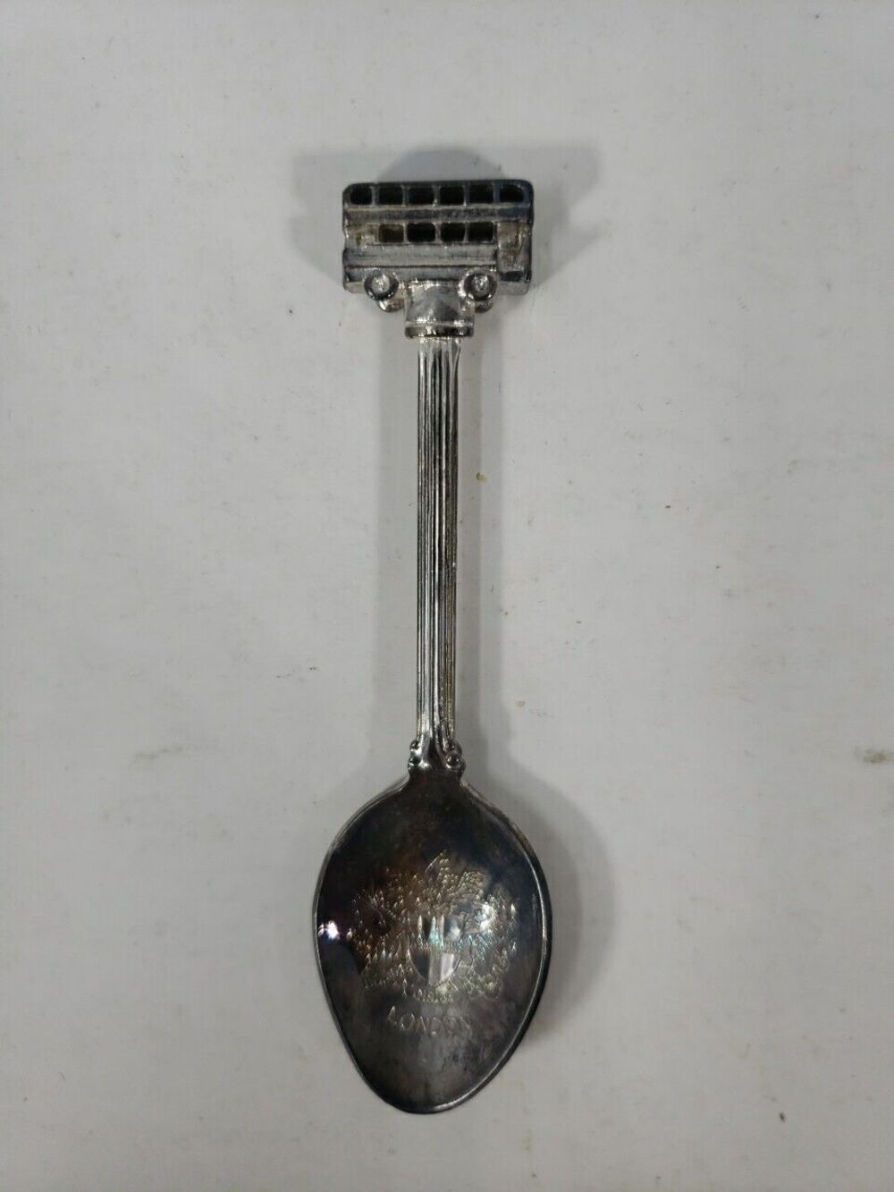 London Great Britain Souvenir Spoon Double Decker Bus Silver Plated Original Box